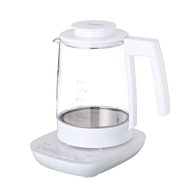 Hervidor digital de vidrio con modulador de leche eléctrico de 1,2 l