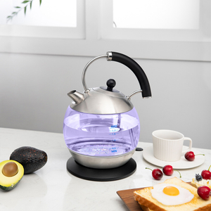 Hervidor eléctrico de cristal iluminado tira de la bóveda 1.7l llevado